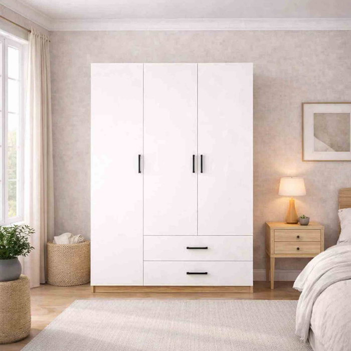 Hanah Home Armario Yaman 1600-209 Nogal y Blanco